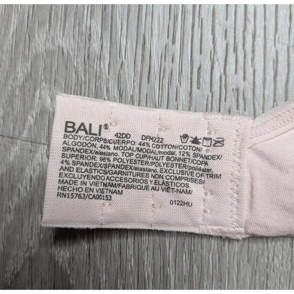 Bali T-Shirt Bra Womens 42DD Pink Underwire Padded Full Coverage Seamless Soft - Picture 6 of 6